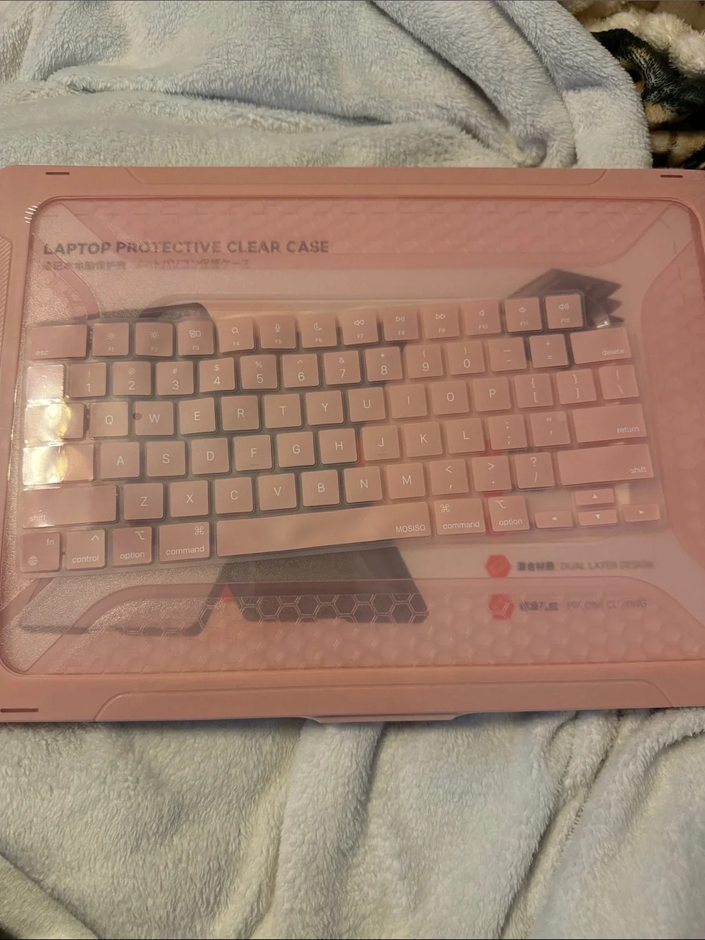Pink Clear Protective Keyboard Case for MacBook 16 inch